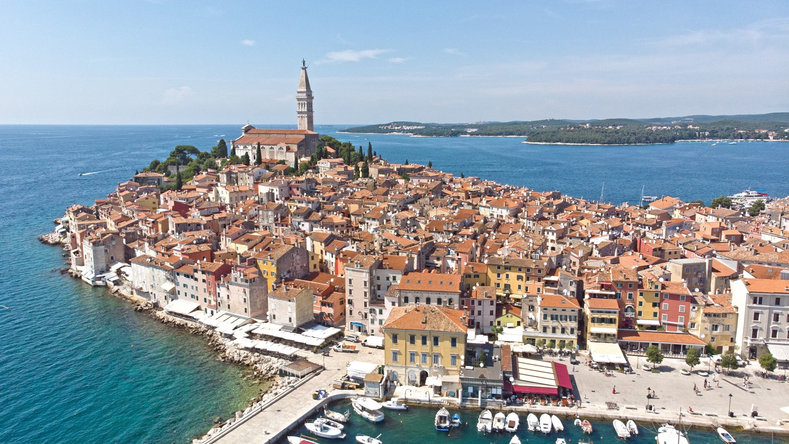 Rovinj Old Town Aerial View